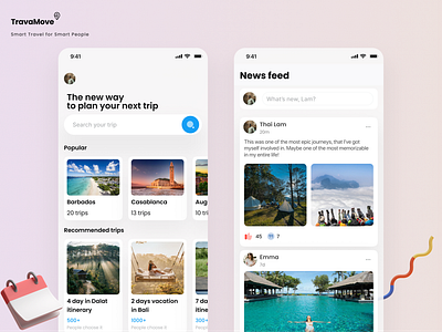 TravaMove - Smart Travel for Smart People illustration travel travel planner trip planner ui ui design