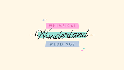 Whimsical Wonderland Weddings brand identity branding expert logo design retrologo weddingblog weddingbrand weddingbranding weddinglogo