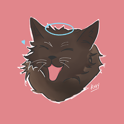 KuKY Shelly's Cat animal character cartoon cartooning cat chaaracter character design design digital art illustration