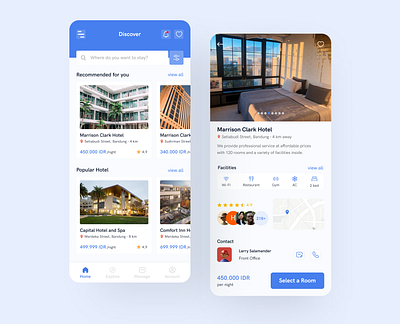 Hotel Booking App app design icon typography ui