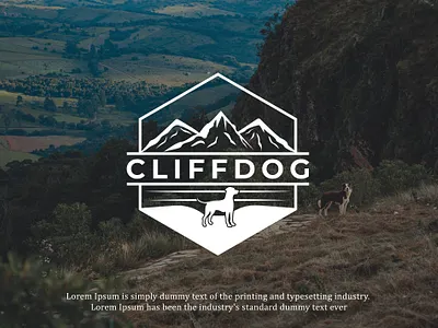 Cliff Dog mountain adventure outdoor logo design adventure logo animal adventure logo awesome logo badge logo business logo creative logo dog logo graphic design lake logo minimalist logo mountain logo nature logo outdoor logo snow mountain symbol logo tourism logo travel logo