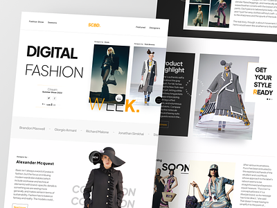 Digital Fashion Show Website animation app apparel clean clothes design graphic design home page illustration landing page minimal mobile modern streetwear style ui ux web website woman