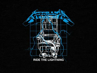 Metallica - Ride the Lightning apparel band tee bandmerch electric chair fashion merch metal metal band metallica ride the lightning