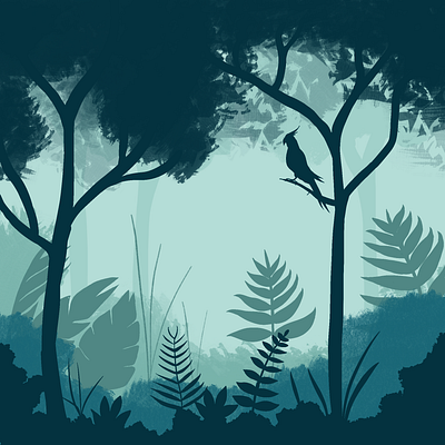 Tropical Forest – Procreate illustration background digital art illustration procreate