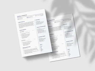 Resume / CV ai clean cv creative elegant resume modern ps resume for word template