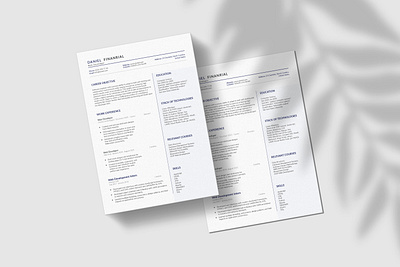 Resume / CV ai clean cv creative elegant resume modern ps resume for word template