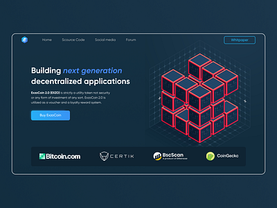 Exzocoin branding coin crypto cryptocoin cryptocoin design cryptodesign defi dribbble invite logo ui webdesign