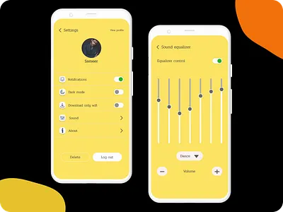 Music app settings. Challenge #7 3d animation branding dailyui graphic design logo motion graphics ui