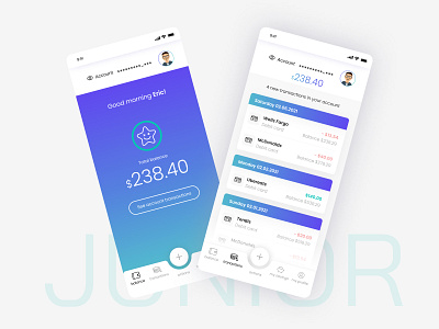 Banking app for juniors app ux