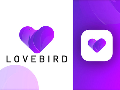 LOVEBIRD MODERN LOGO app app logo branding design graphic design graphic logo icon icon logo illustration logo logo concept logo design logo folio logo grid lovebird modern logo minimal logo modern logo ui ux vector