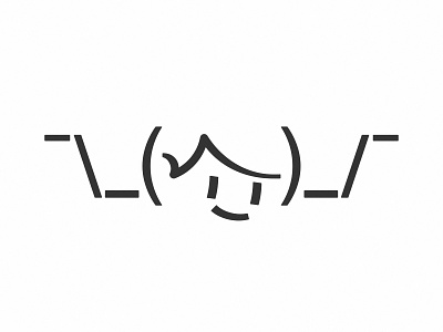 3344 - ¯\_(ツ)_/¯ Boy branding font funny illustration logo meme smile sticker stroke typography ¯ (ツ) ¯