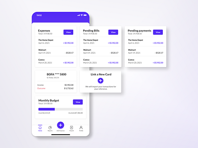 Expense Tracker app branding concept design figma graphic design icon logo sketch ui ux xd