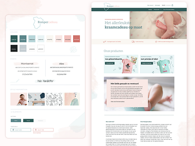Style guide & Web design for baby clothing web shop baby brand design brand style branding coloful design ecommerce elementor gender neutral homepage landingpage ui ux web design web shop webshop website design wordpress