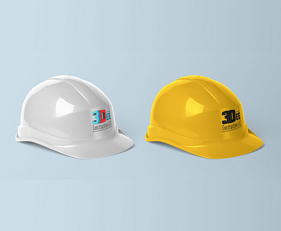 3Dee Hard Hat Mockup branding design icon logo mockup typography vector