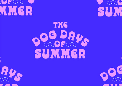 The Dog Days Type lockup dog fun graphic design illustration nature packaging quirky social media summer type vector