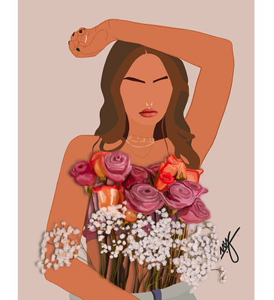 Self Growth art art lovers artist artist support artwork design digital art digital illustration faceless illustration flower art freelancers girl illustration illustration art illustrator miminal procreate self love t shirt design t shirt print