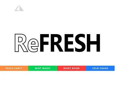 ReFRESH - flavours branding design flat icon logo minimal refresh flavours vector