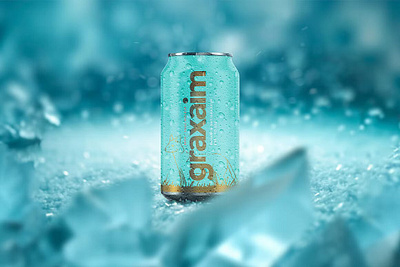 Frozen Drink Can Mockup beverage beverages bier can can mock up can mockup drink can mockup embalagem frozen drink can mockup ice layered mock up mockup mockups pack package packaging photoealistic soda