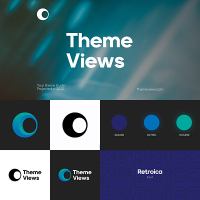 Theme views logo branding design graphic design illustration logo typography vector