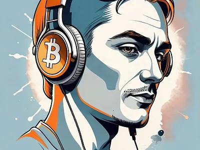 HODL the Beat beat bitcoin blockchain crypto cyber cyberpunk digital digital art face futuristic graphic design illustration music print design print on demand sound tech