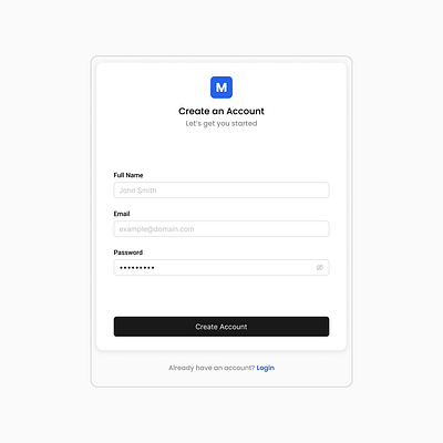 Sign-Up Form Design app branding cleanui design designinspiration formdesign illustration logo minim minimaldesign minimalistui moderndesign signupform ui ux