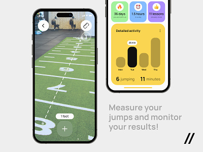 Jump Measure Mobile iOS App camera product design sport statistics tracker