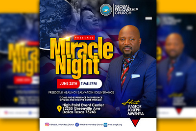Miracle night flyer templates revival sacrifice