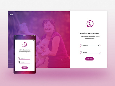 UMA app ui ux web