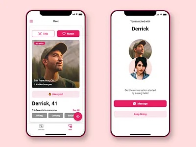 Friender - Match maker app UI app dating glide mobile no code swipe tinder ui
