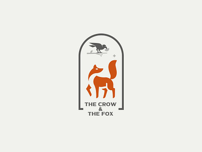 THE CROW & THE FOX branding crown design fox illustration inspiration logo minimalism vector