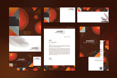 Outbox - Stationery Brand Of Creative adv agency branding business dark design design creative id card illustration logo portfolio promotion social media stationery