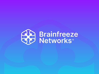 Tech consulting firm - brainfreeze logo brain logo branding consulting firm logo design dice logo hexagon logo logo logo design logo designer logo mark minimalist tech logo vector