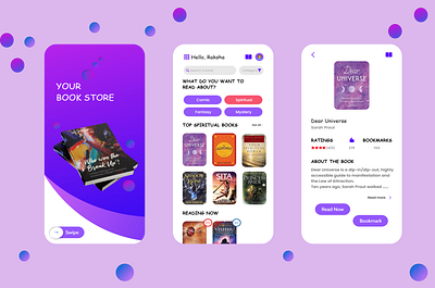 BOOK APP CONCEPT - Your Book Store bookapp ui uidesign uiux userinterfacedesign