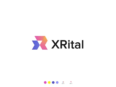 XRital, Modern X+R Logo design abstract advertising logo app icon app logo bio technology brand identity branding business logo company corporate digital agency ecommerce gradient illustration logo logo design marketing logo modern logo startup visual identity