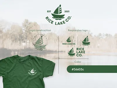 Rice Lake Co. adobe badge brand branding clothing des design graphic design grunge illustrator logo vector