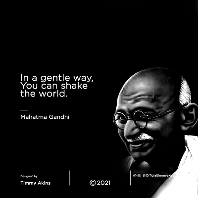 Motivationa monday Gandhi branding graphic design social media post