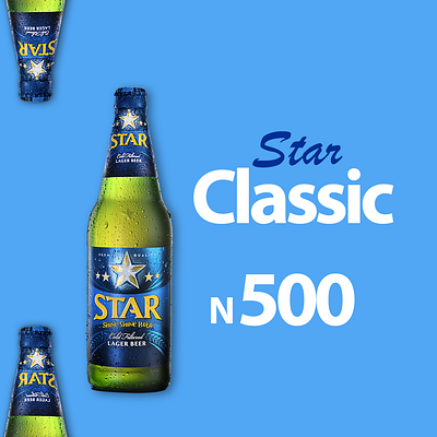 Star classic beer branding design graphic design social media post