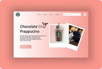 Starbucks Landing page app branding icon illustration ui ux