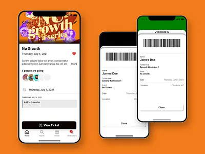 Eventy - Event app mobile UI app eventbrite glide mobile no code ticketing