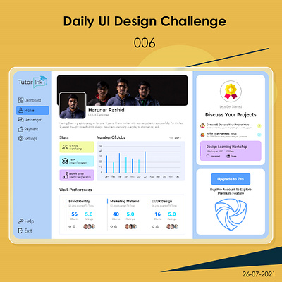 User Profile UI branding graphic design ui