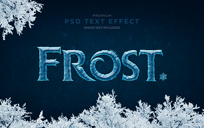 Frosted - Photoshop Text Effect Mockup design graphic design text text effect text effects text mockup typography