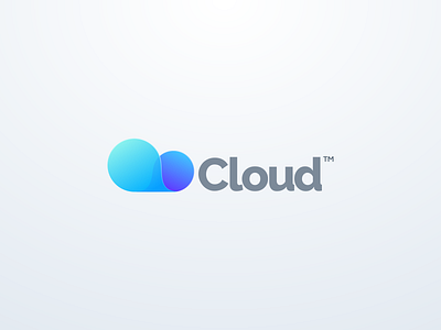 Cloud Logo blue brand branding cloud colorful data design identity illustration logo simple sky ui vector