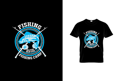 Fishing Camp Guide Service T-Shirt Design amdad ali branding design fisher man fishing fishing camp fishing guide graphic design guide line illustration logo t s t shirt t shirt design typography vector