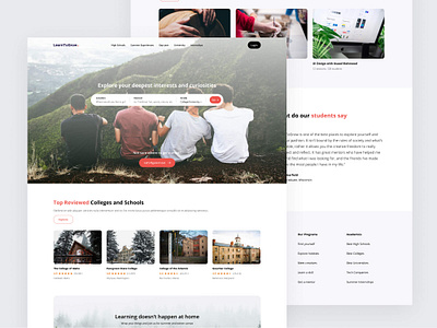LearnToGrow Website assignment assignment platform classroom course e learning education education landing page landing page online class online course online education school student teacher tutor web design website design worksheet