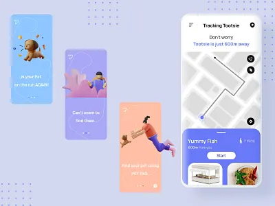 Location Tracker app design ui ux