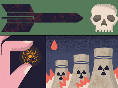 Russia shelled Ukrainian nuclear power plant army atom blood character death design illustration nuclear power plant shelled skull supportukraine ukraine war