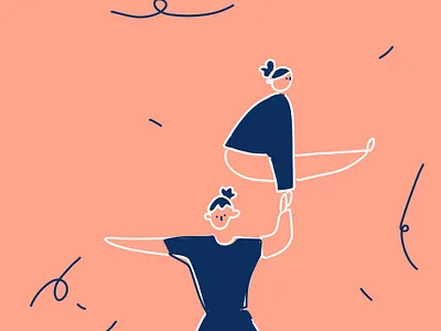 Acrobatic Gymnastics acrobats branding illustration illustrationoftheday illustrator minimal olympics sport