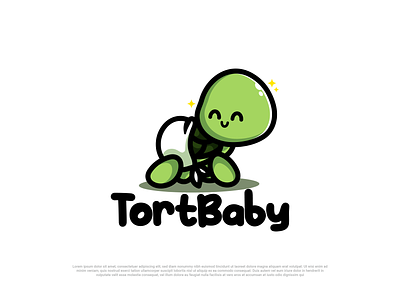 TortBaby adorable animal baby branding cartoon character cute design diapers graphic design happy illustration kawaii logo mascot nft shell turtle vector wave