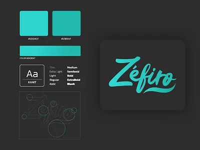 Brand - Zéfiro IoT branding design logo typography vector