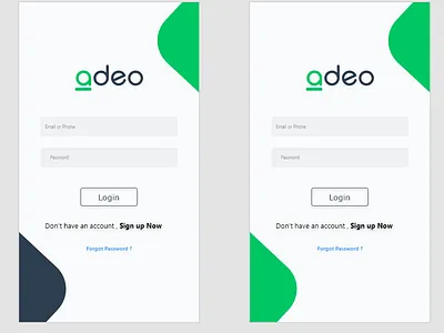 login screen options ui
